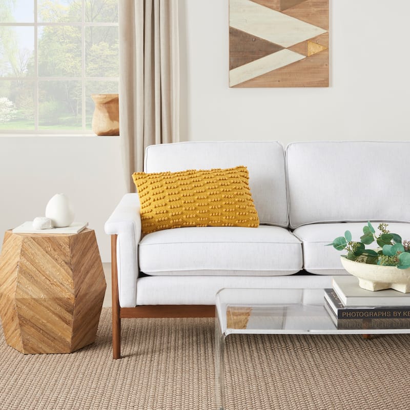 Mina Victory Life Styles Textured Geometric Dots Throw Pillow , ( 12"X20" )