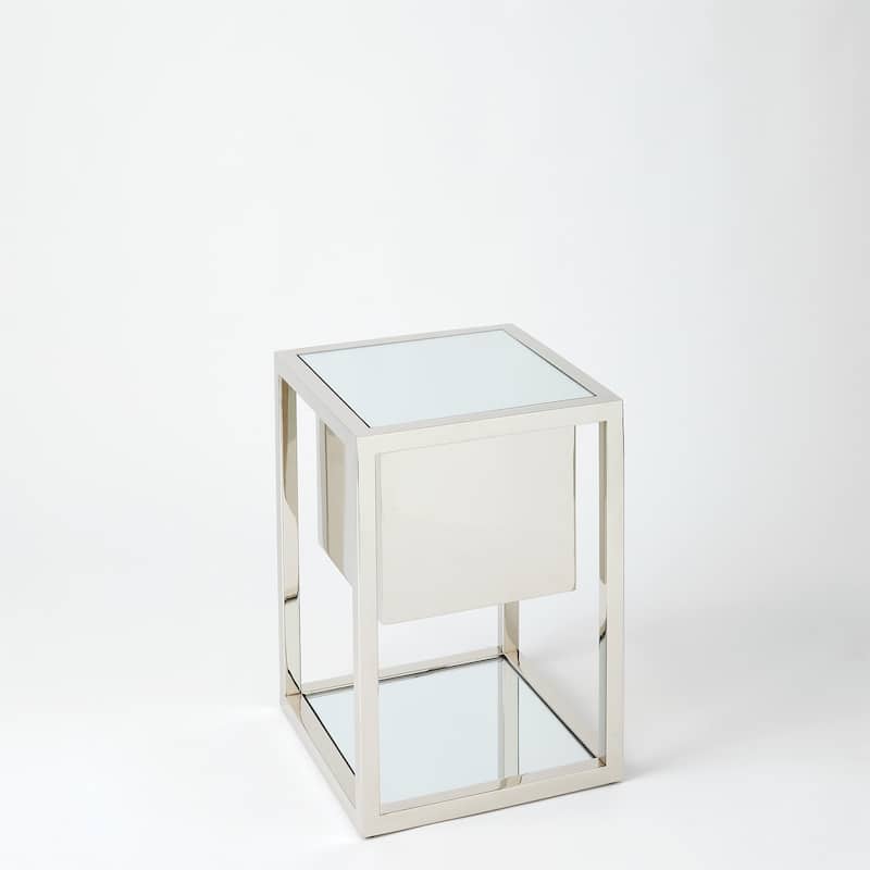 Escher Pedestal/Planter-Nickel-Sm - Nickel