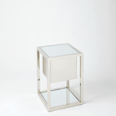 Escher Pedestal/Planter-Nickel-Sm