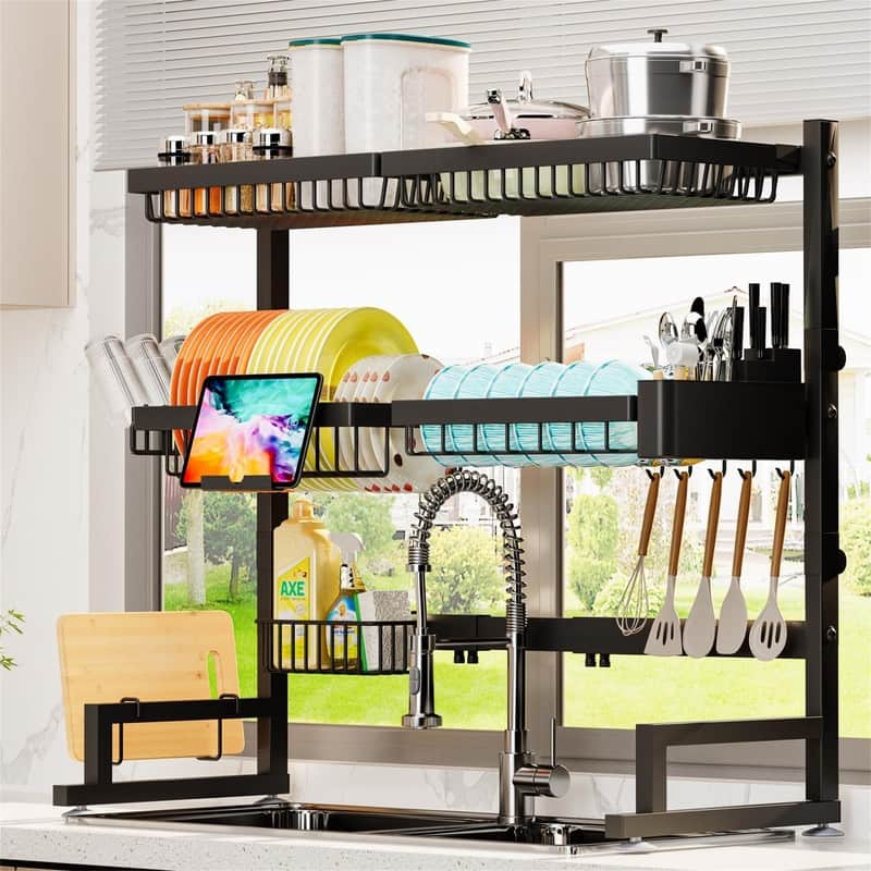 Snap-On 2-Tier Over Sink Dish Drying Rack