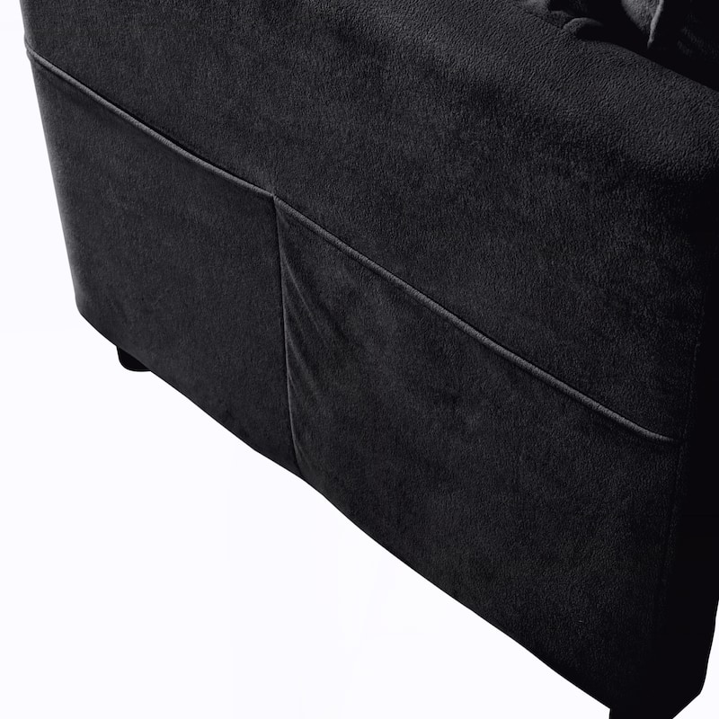 Modern Modular Reading Chair for Living Room or Bedroom - Black