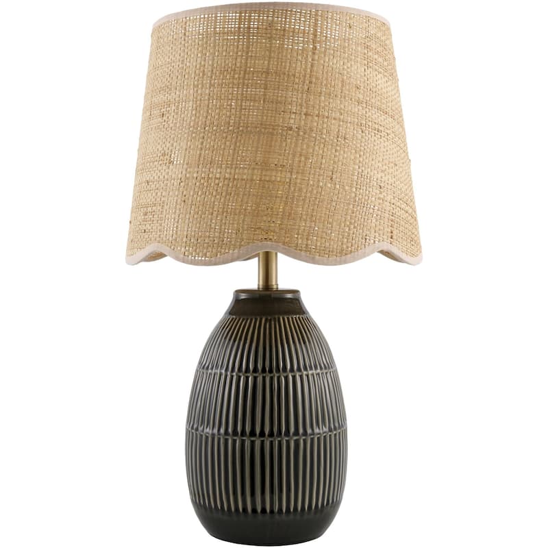 Livabliss Soleny Traditional Accent Table Lamp - Dark Green