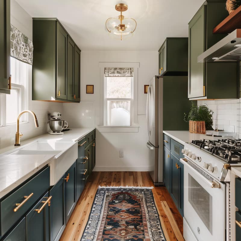 Modern Gold 3-Light Semi Flush Mount Transitional Glass Ceiling Light - Dark Gold - Dia.12"xH11.5"