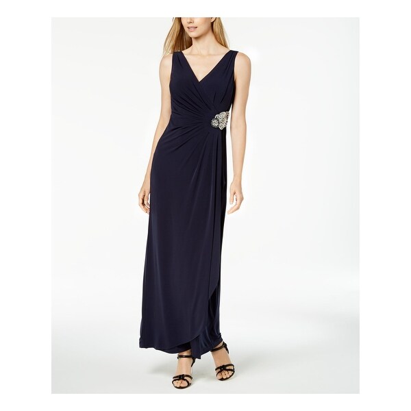 navy embellished dress