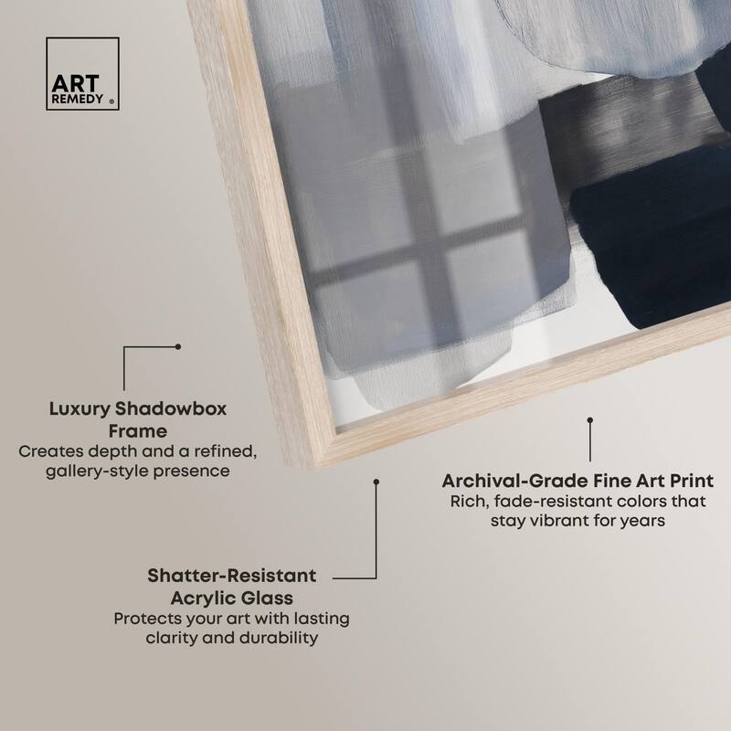 Oceanic Forms I Shadowbox by Art Remedy