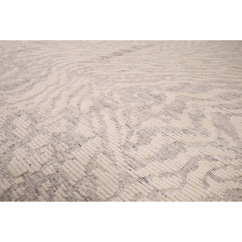 All-Over Abstract Moroccan Area Rug Hand-Knotted Wool Carpet - 7'11" x 10'3"