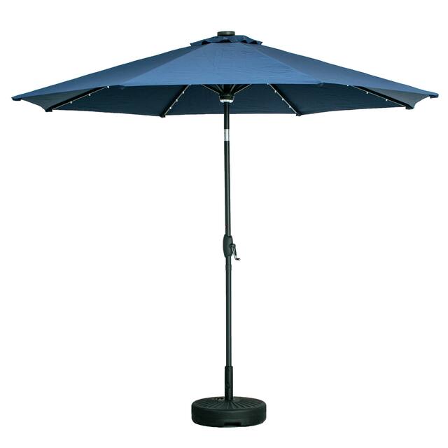 10ft Patio Umbrella with Lights without Base Outdoor Solar Umbrella