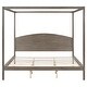 preview thumbnail 10 of 9, King Size Canopy Platform Kids Bed Frame with Headboard & Support Legs, Safety Guaranteed, Easy to Assemble, Brown Wash