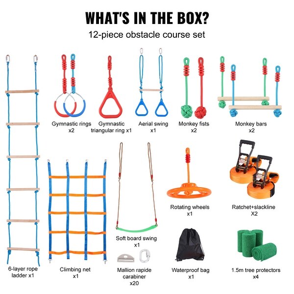 Ninja Warrior Obstacle Course for Kids Backyard Toys Training