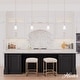preview thumbnail 7 of 8, Hunter Nolita 1 Light Pendant, Kitchen Island, Dining Room, Contemporary, White Glass Shade