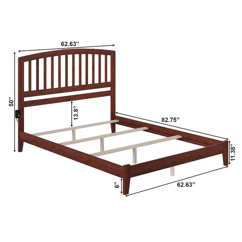 Richmond Queen Foundation Bed Frame in Walnut