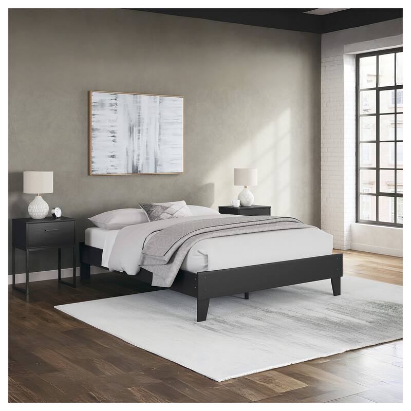 Signature Design by Ashley Socalle Platform Bed - Black - Queen