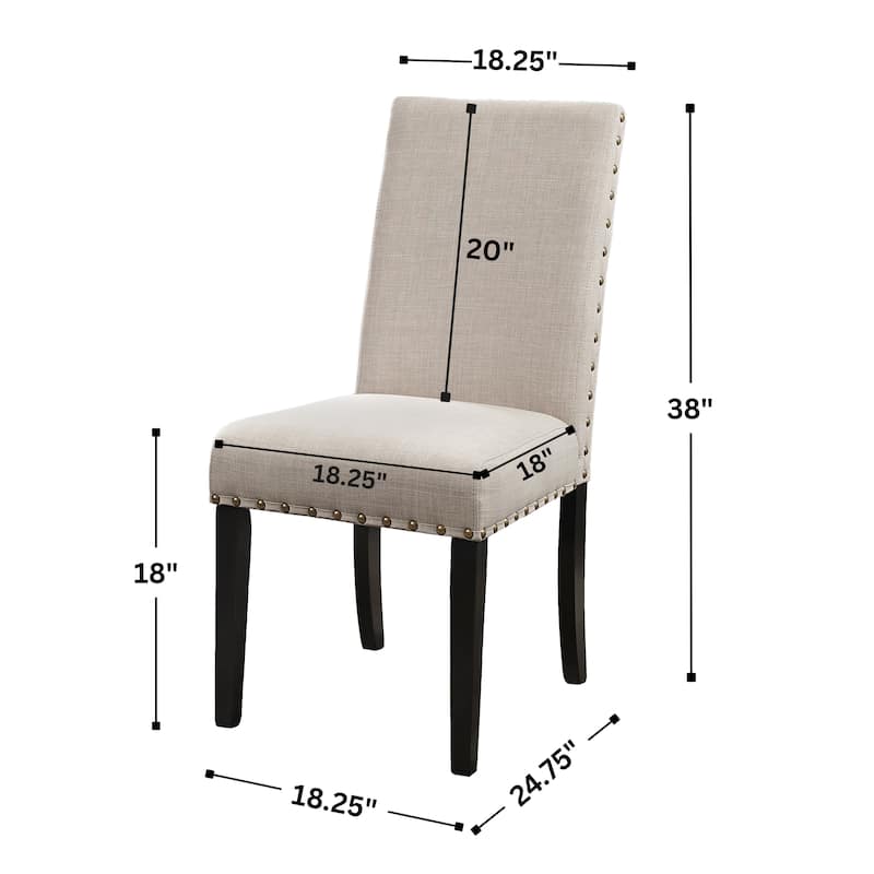 Copper Grove Humboldt Nailhead-trim Fabric Dining Chairs (Set of 2)