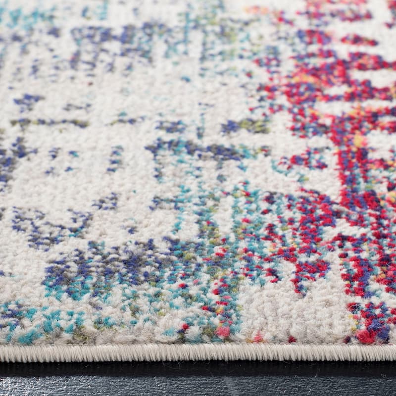 SAFAVIEH Madison Miloslava Modern Abstract Rug - Blue/Green - 5' 3" x 7' 6"