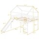 preview thumbnail 9 of 16, Stylish Full Loft Bed with Slide and Ladder, Solid Pine Wood Frame, Modern Design