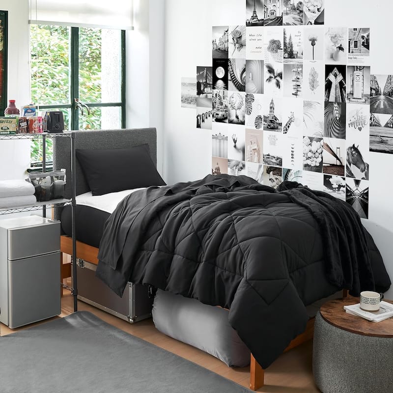 Porch & Den Harglow Black Twin XL College Dorm Bedding Set