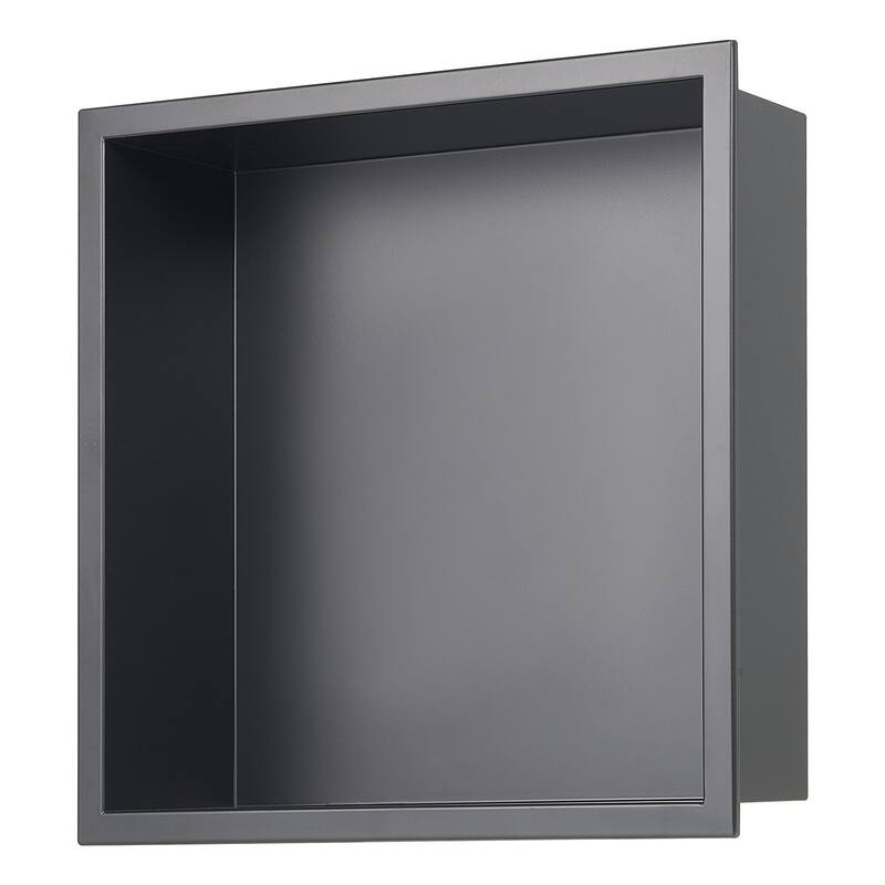 Black Stainless Steel Waterproof Shower Box with 92 Corner and Easy Installation - 4 x 13 x 13 inches - Black