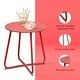 preview thumbnail 17 of 17, Portable Steel Outdoor Patio Round Side Table Weather Resistant Round Table