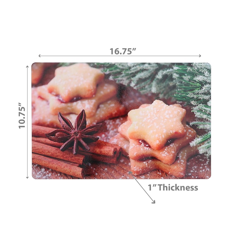 Christmas Plastic Placemat Shortbread Cookies - Set of 12