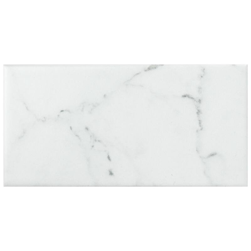 Merola Tile Classico Carrara Matte Metro 3" x 6" Ceramic Wall Subway Tile