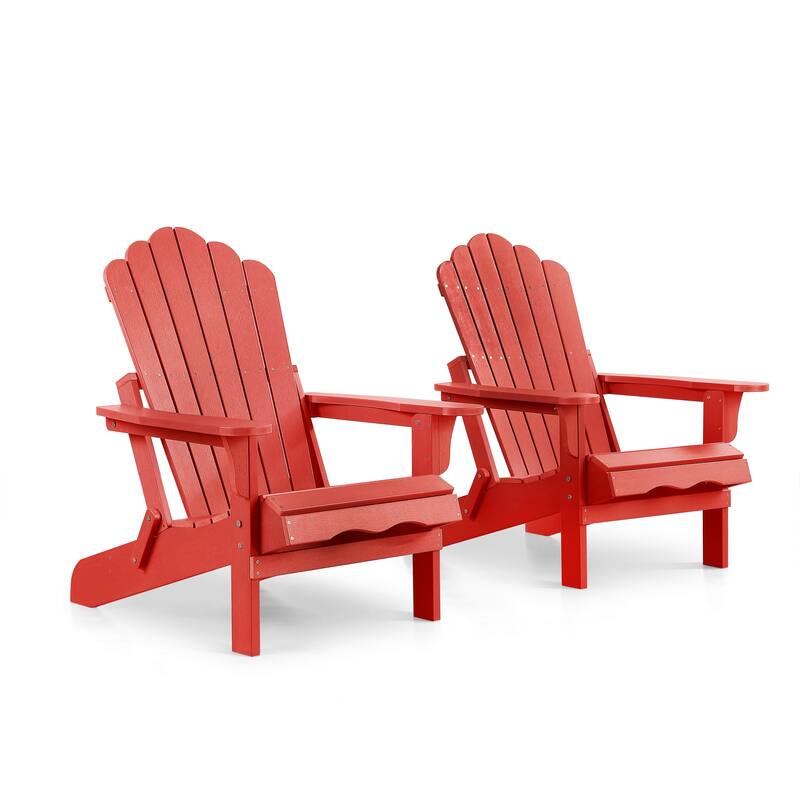 Haven Poly Resin Plastic Folding Adirondack Chair (Set of 2)
