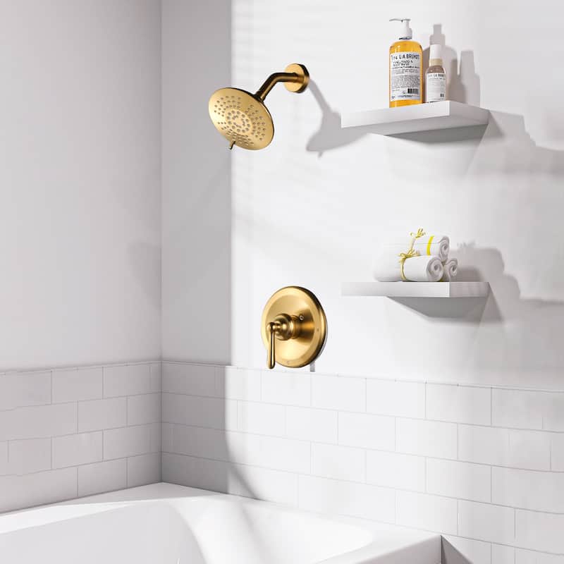 WOWOW Single Handle 5-Spray Shower Faucet with Valve