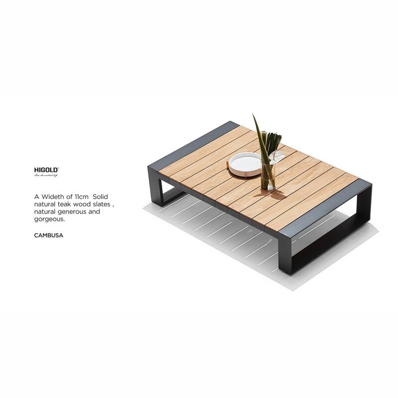 HIGOLD Cambusa Patio Conversation Set Teak Outdoor Furniture Sofa