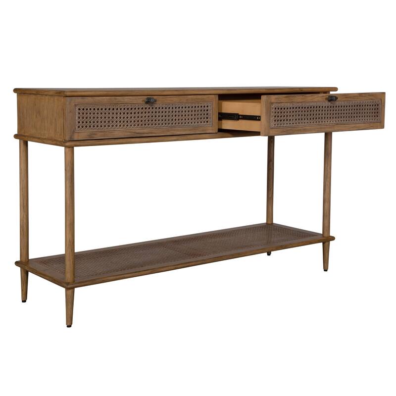 Mid Century Style Console Table - 52" - Brown