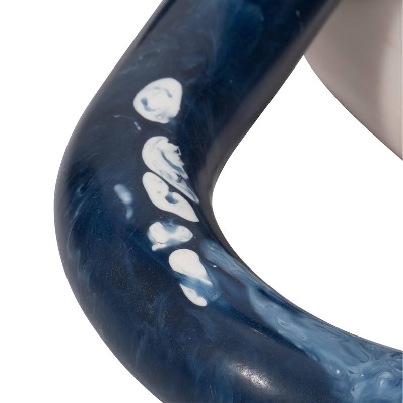 Sagebrook Home 21" Desta Blue Resin Link Chain, 3"H - 21" x 6" x 3"