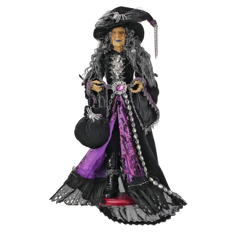 24" Purple Passion Witch On Base