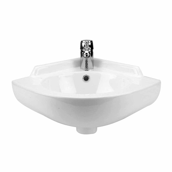 Small Corner Bathroom Wall Mount Sink Grade A Vitreous China