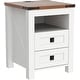 preview thumbnail 4 of 26, Farmhouse Nightstand with Charging Station, End Table, Side Table