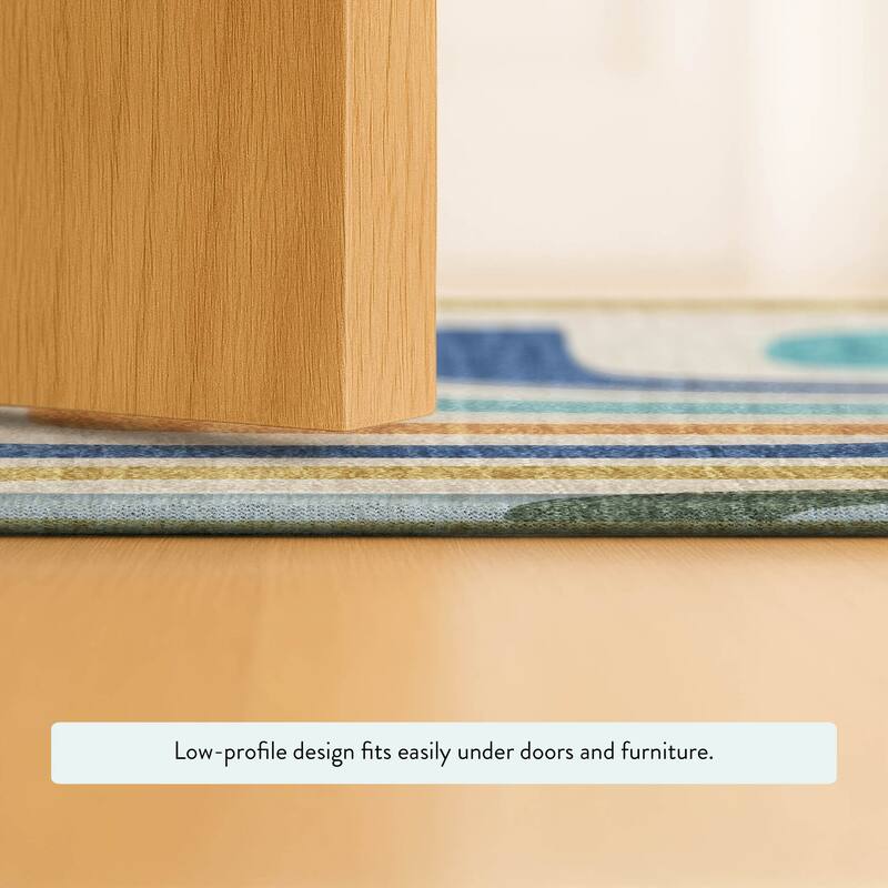 Machine Washable Indoor/ Outdoor Modern Penner Chantille Rug