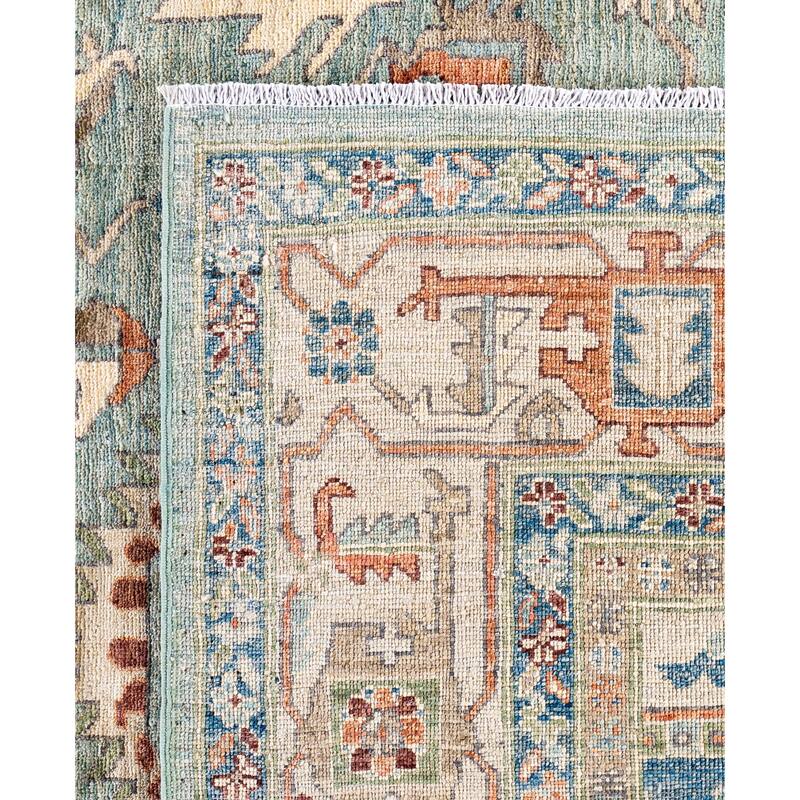 Serapi One-of-a-Kind Hand-Knotted Area Rug - Green - 9' 3" x 11' 10"
