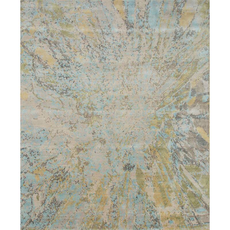 HomeRoots Abstract Contemporary Rectangle Area Rug - 120.00 in. x 96.00 in. x 0.25 in.