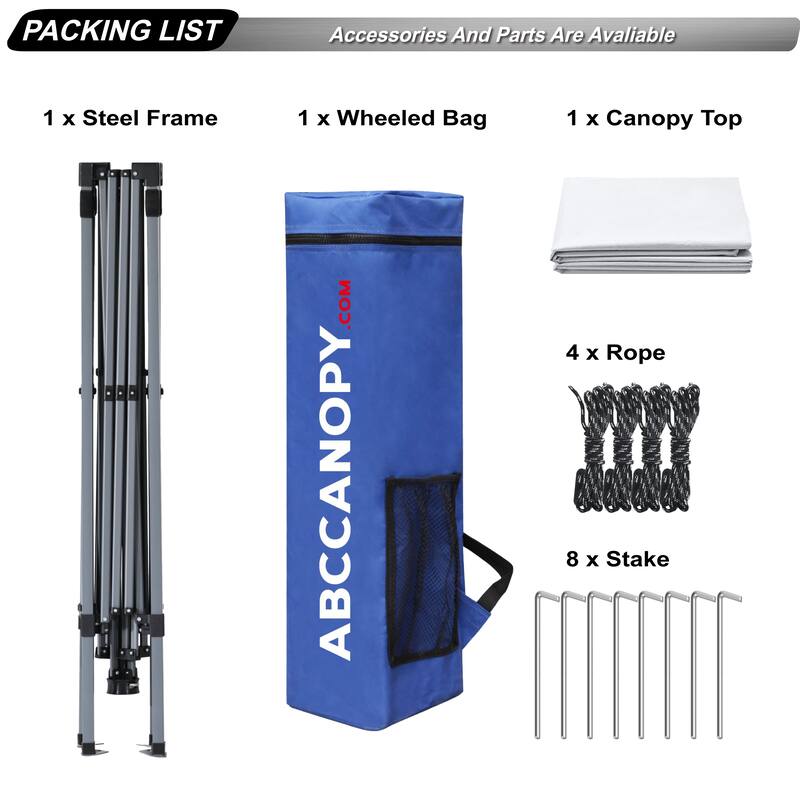 ABCCANOPY Stable Pop up Outdoor Canopy Tent with Sun Wall