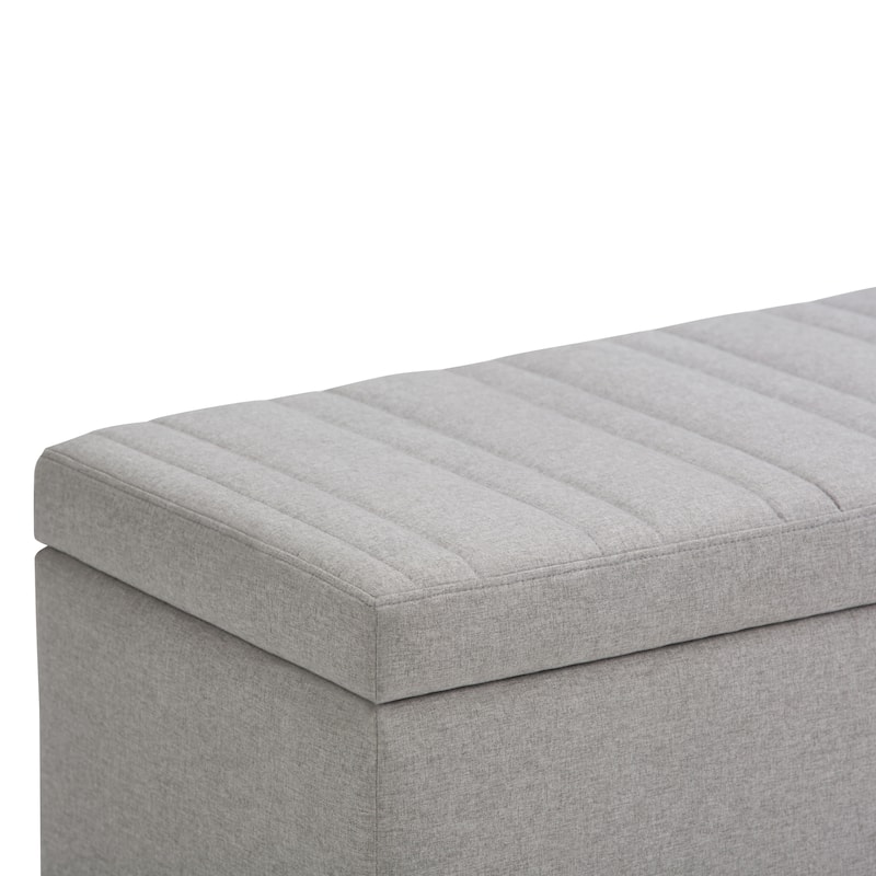 WYNDENHALL Callum 34 inch Wide Contemporary Rectangle Storage Ottoman