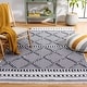 preview thumbnail 1 of 64, SAFAVIEH Augustine Russanka Rustic Trellis Fringe Rug 8' x 10' - Black/Ivory - Rectangle