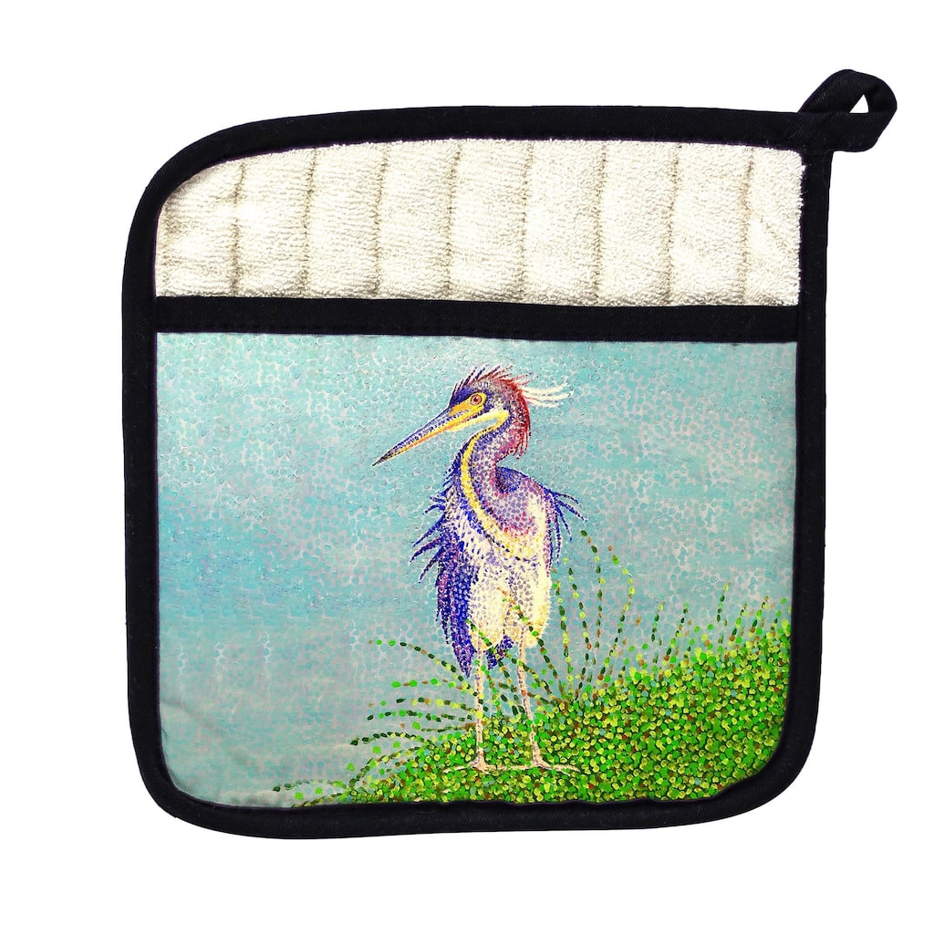 Windy Louisiana Heron Pot Holder - 9x9