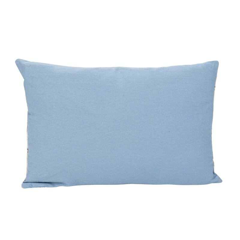 Cotton Velvet Printed Lumbar Pillow with Foil