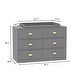 preview thumbnail 3 of 14, Kerrogee 6-Drawer Dresser with Changing Table - Grey
