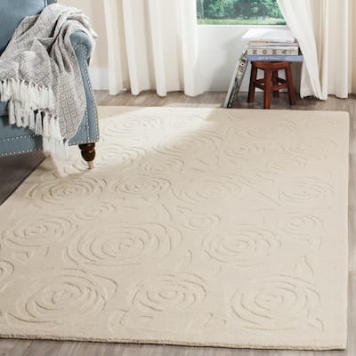 Martha Stewart by SAFAVIEH Block Print Rose Handmade Wool Area Rug