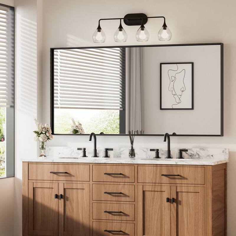 Keonjinn Aluminum Framed Wall Mount Bathroom Vanity Mirror
