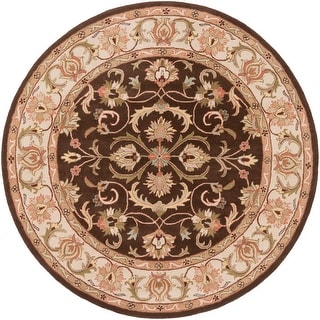 Fiona Design Rug Steel Pattern Hand-Tufted Fiona Traditonal Bordered Wool Area Rug - Bed Bath & Beyond ...