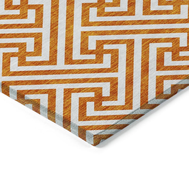 Machine Washable Indoor/ Outdoor Chantille Geo Modern Rug