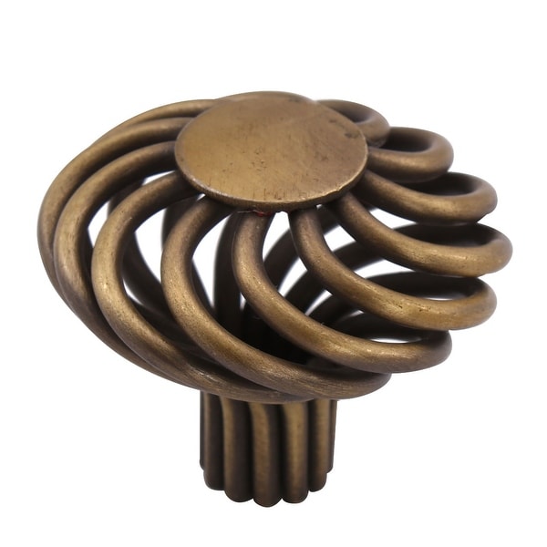 Knobs metal Vintage Round 35mm Knob Drawer Pull Handle DIY Furniture Wardrobe Dresser Door Replacement Accessory - 1pcs