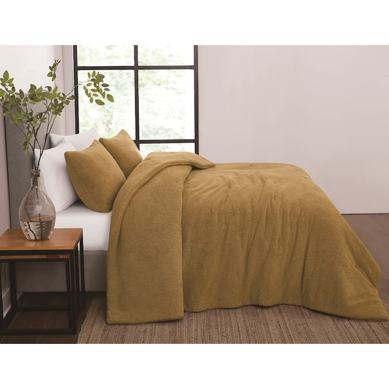 Brooklyn Loom Oversized Marshmallow Sherpa 3 Piece Comforter Set