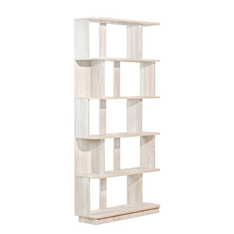 31.5"L X 64.56"H Free Combination Bookshelf Modern 5-Tier Open Storage Bookcase Mdf Wood Display Shelving, Media Storage Shelves