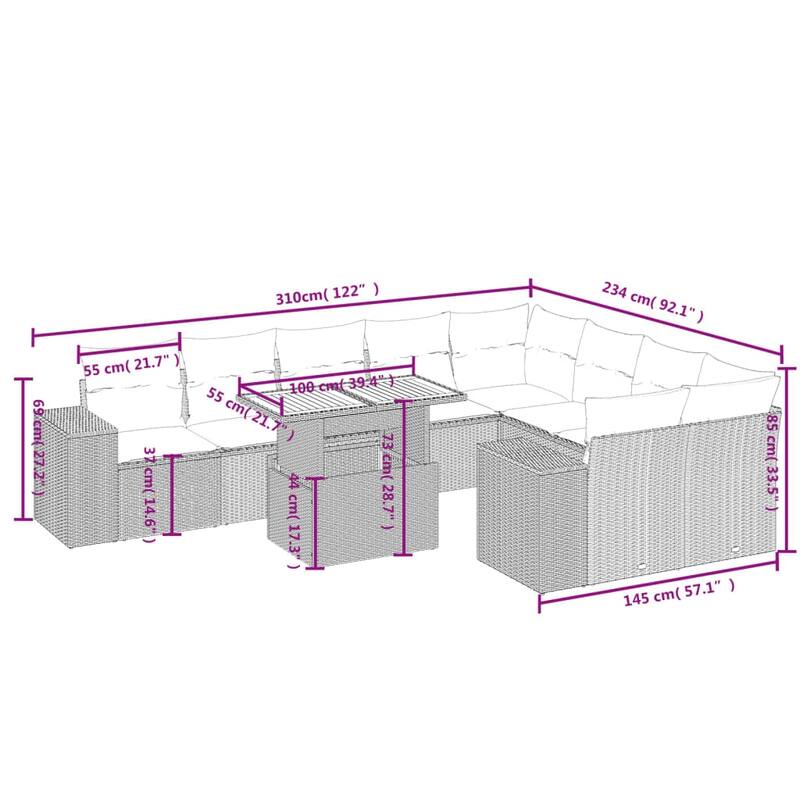 vidaXL Garden Sofa Set