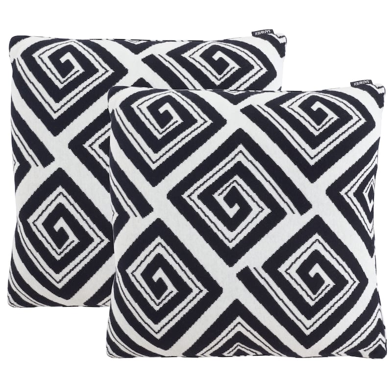 SAFAVIEH Francien 18-inch Square Decorative Throw Accent Pillow with Insert (Set of 2)